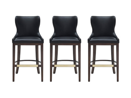 Blair Barstool in Black (set of 3) by Manhattan Comfort at Eve Furniture