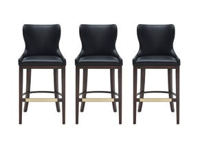 Blair Barstool in Black (set of 3) by Manhattan Comfort at Eve Furniture