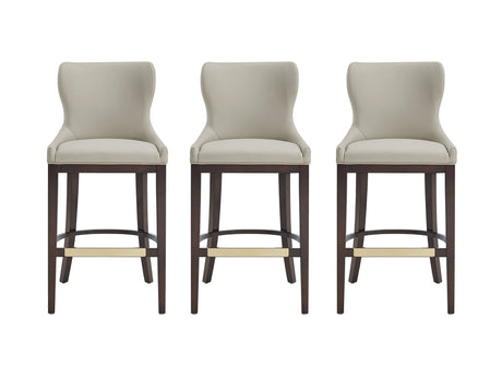 Blair Barstool in Stone (set of 3) by Manhattan Comfort at Eve Furniture
