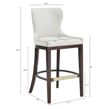 Blair Barstool in White (set of 2) by Manhattan Comfort at Eve Furniture