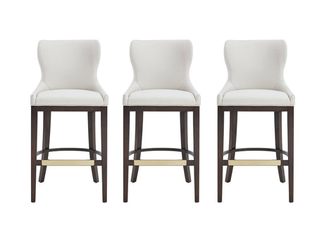 Blair Barstool in White (set of 3) by Manhattan Comfort at Eve Furniture