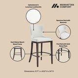 Blair Barstool in White (set of 3) by Manhattan Comfort at Eve Furniture