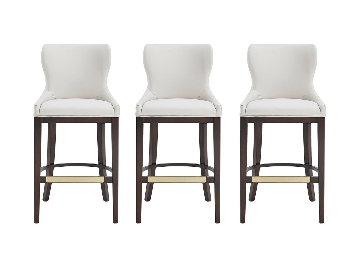 Blair Barstool in White (set of 3) by Manhattan Comfort at Eve Furniture