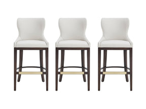 Blair Barstool in White (set of 3) by Manhattan Comfort at Eve Furniture