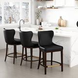 Blair Counter Stool in Black by Manhattan Comfort at Eve Furniture