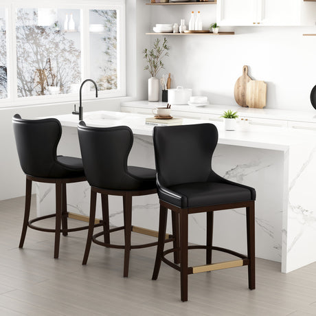 Blair Counter Stool in Black by Manhattan Comfort at Eve Furniture