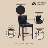 Blair Counter Stool in Black (set of 2) by Manhattan Comfort at Eve Furniture