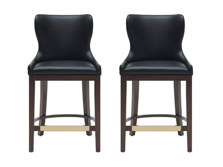 Blair Counter Stool in Black (set of 2) by Manhattan Comfort at Eve Furniture