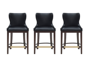 Blair Counter Stool in Black (set of 3) by Manhattan Comfort at Eve Furniture