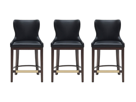 Blair Counter Stool in Black (set of 3) by Manhattan Comfort at Eve Furniture