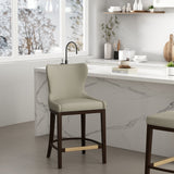 Blair Counter Stool in Stone by Manhattan Comfort at Eve Furniture
