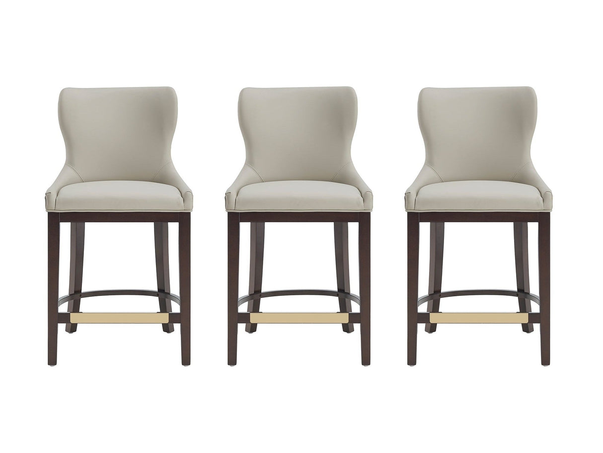 Blair Counter Stool in Stone (set of 3) by Manhattan Comfort at Eve Furniture