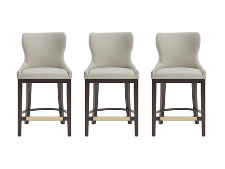 Blair Counter Stool in Stone (set of 3) by Manhattan Comfort at Eve Furniture