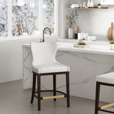 Blair Counter Stool in White by Manhattan Comfort at Eve Furniture
