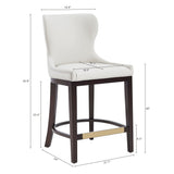 Blair Counter Stool in White by Manhattan Comfort at Eve Furniture
