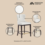 Blair Counter Stool in White by Manhattan Comfort at Eve Furniture
