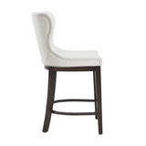 Blair Counter Stool in White by Manhattan Comfort at Eve Furniture