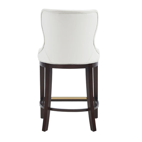 Blair Counter Stool in White by Manhattan Comfort at Eve Furniture