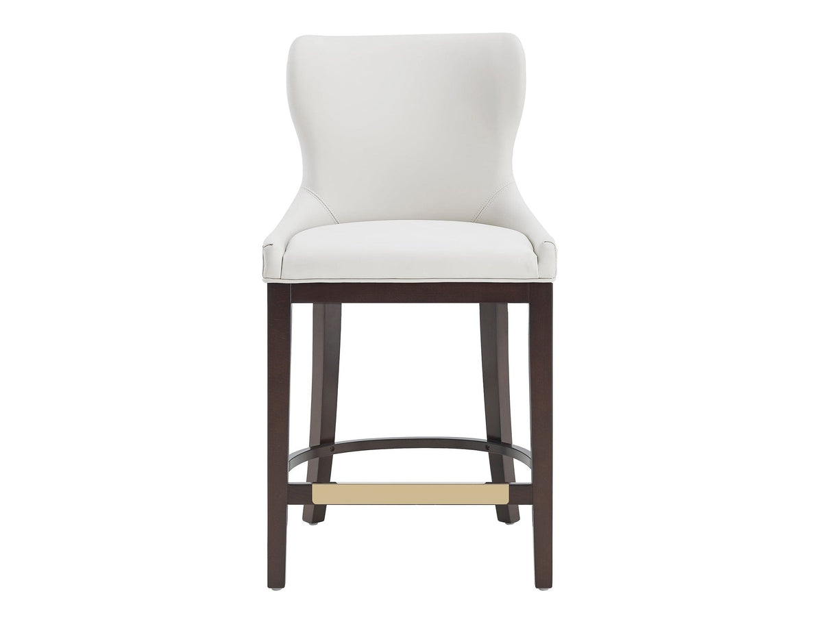 Blair Counter Stool in White by Manhattan Comfort at Eve Furniture