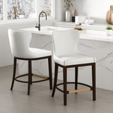 Blair Counter Stool in White (set of 2) by Manhattan Comfort at Eve Furniture