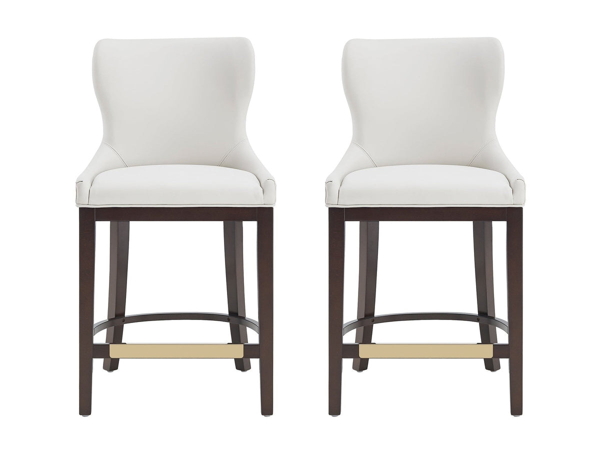 Blair Counter Stool in White (set of 2) by Manhattan Comfort at Eve Furniture