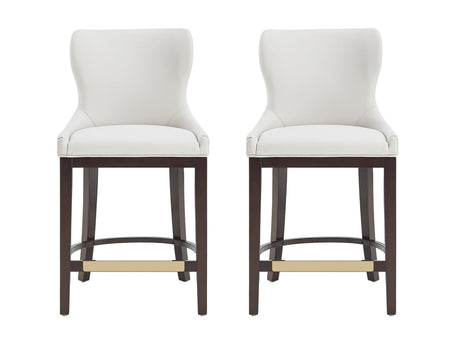 Blair Counter Stool in White (set of 2) by Manhattan Comfort at Eve Furniture