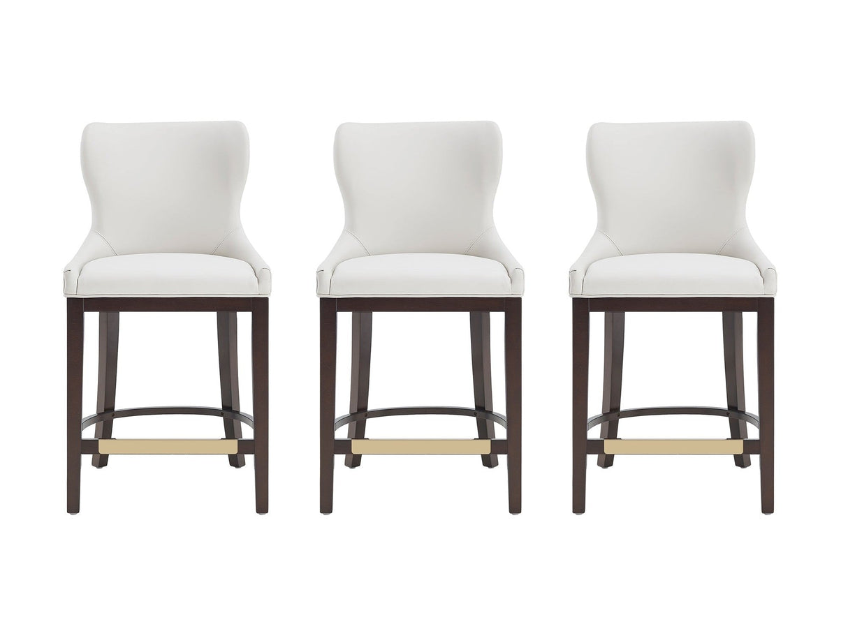 Blair Counter Stool in White (set of 3) by Manhattan Comfort at Eve Furniture