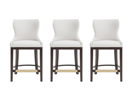 Blair Counter Stool in White (set of 3) by Manhattan Comfort at Eve Furniture