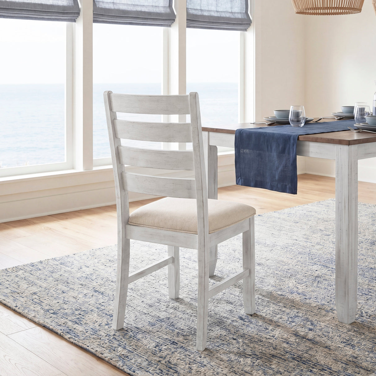 Blair Farm Grayish White/Brown 7-Piece Dining Room Set by Homelegance at Eve Furniture