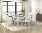 Blair Farm Grayish White/Brown 7-Piece Dining Room Set by Homelegance at Eve Furniture