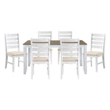 Blair Farm Grayish White/Brown 7-Piece Dining Room Set by Homelegance at Eve Furniture