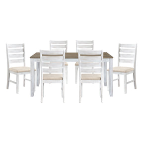 Blair Farm Grayish White/Brown 7-Piece Dining Room Set by Homelegance at Eve Furniture