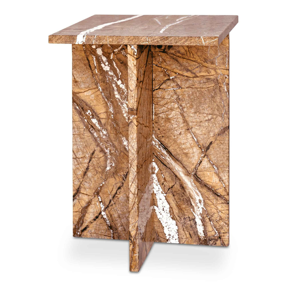 Blair Golden Forest Marble Accent Table