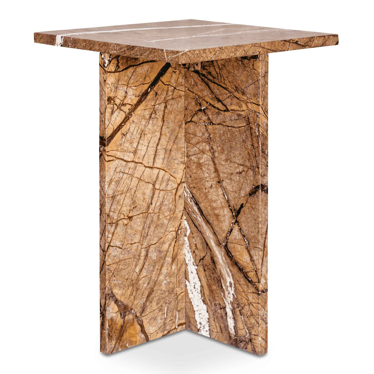 Blair Golden Forest Marble Accent Table