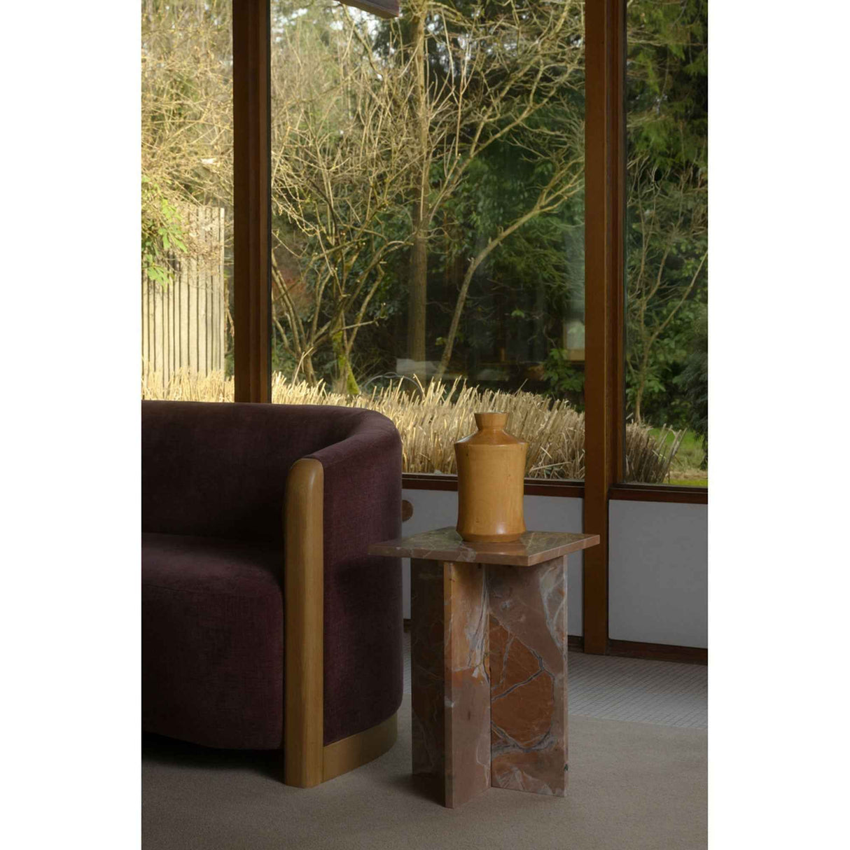 Blair Orange Levante Marble Accent Table by Moe's Home at Eve Furniture