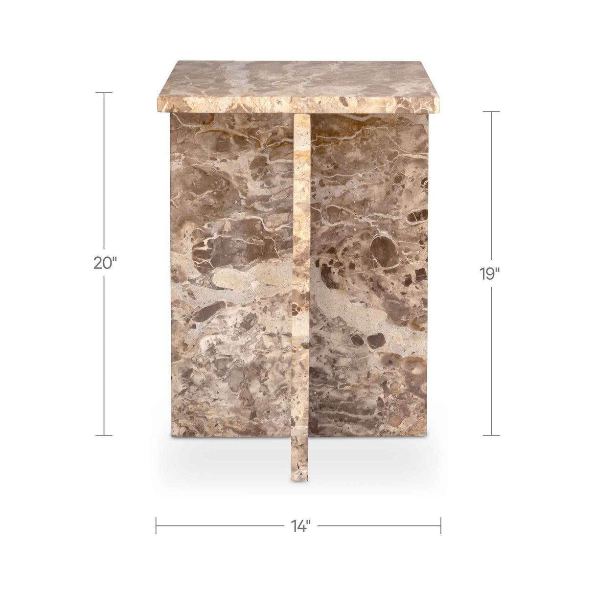 Blair Panther Marble Accent Table