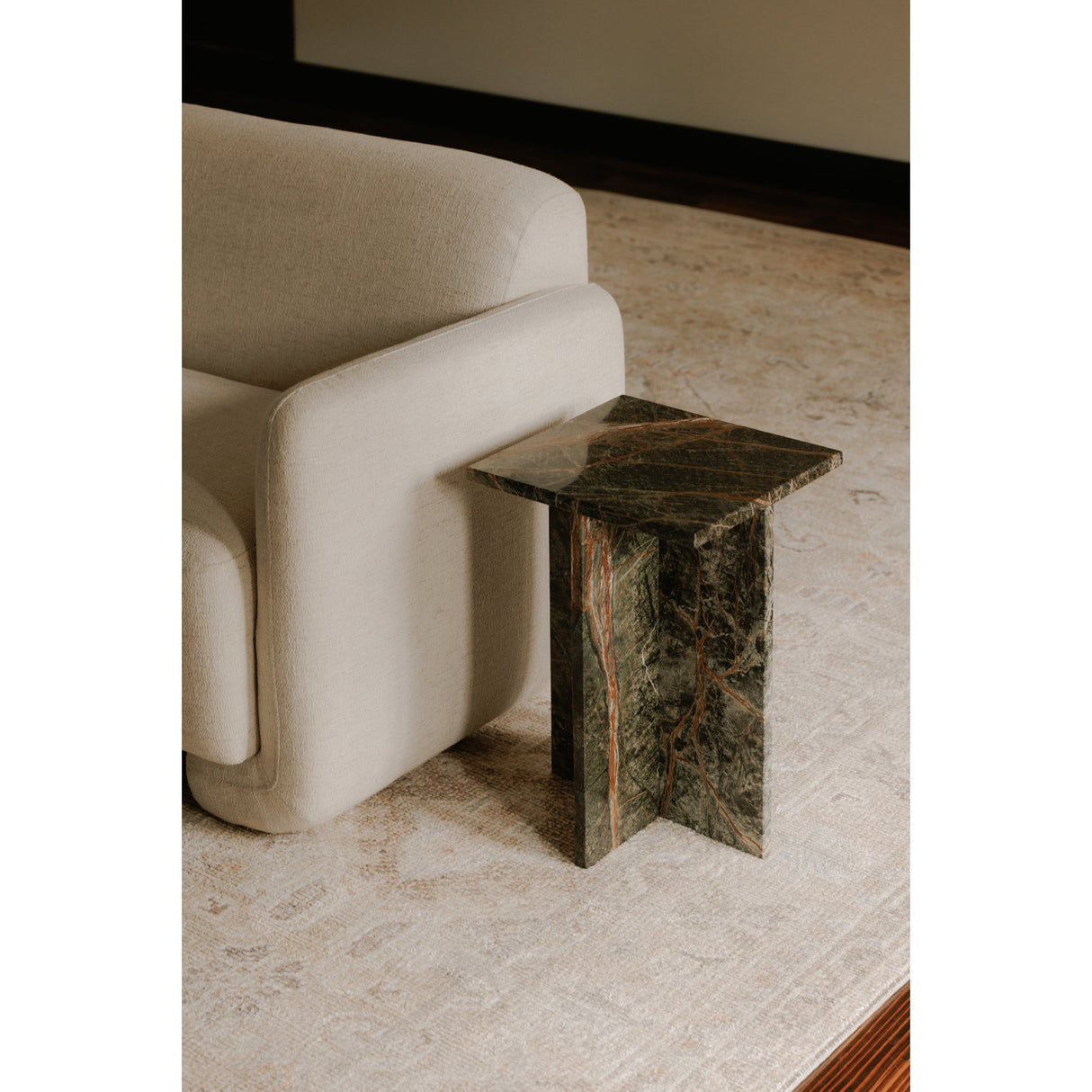 Blair Rainforest Green Marble Accent Table by Moe's Home at Eve Furniture