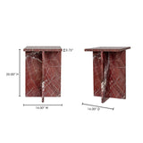 Blair Rosso Levanto Marble Accent Table by Moe's Home at Eve Furniture