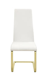 Blair White/Rustic Brass Side Chairs, Set of 4 by Coaster at Eve Furniture