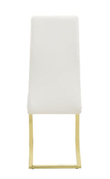 Blair White/Rustic Brass Side Chairs, Set of 4 by Coaster at Eve Furniture