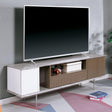 Blair Champagne/White/Gray TV Stand by Furniture of America at Eve Furniture