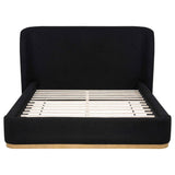 Blaire Black Upholstered Queen Wingback Platform Bed by Coaster at Eve Furniture