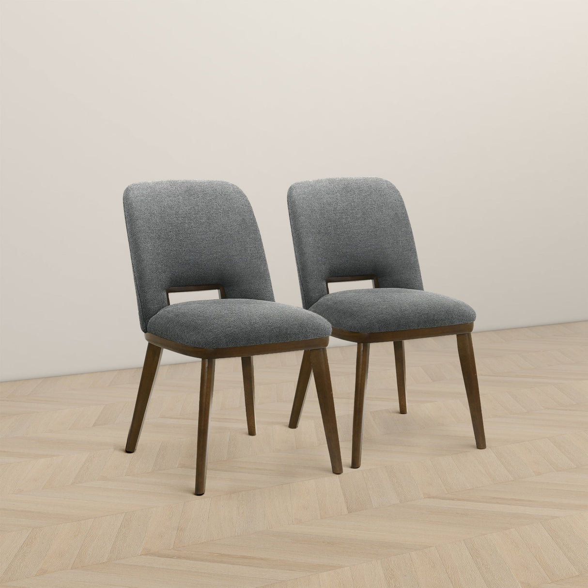 Blake Dark Grey Fabric Dining Chair (Set of 2)