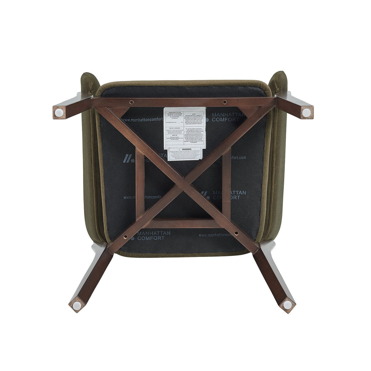 Blake Dining Armchair in Green by Manhattan Comfort at Eve Furniture