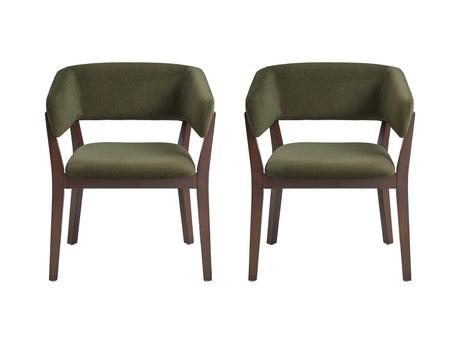 Blake Dining Armchair in Green (set of 2) by Manhattan Comfort at Eve Furniture