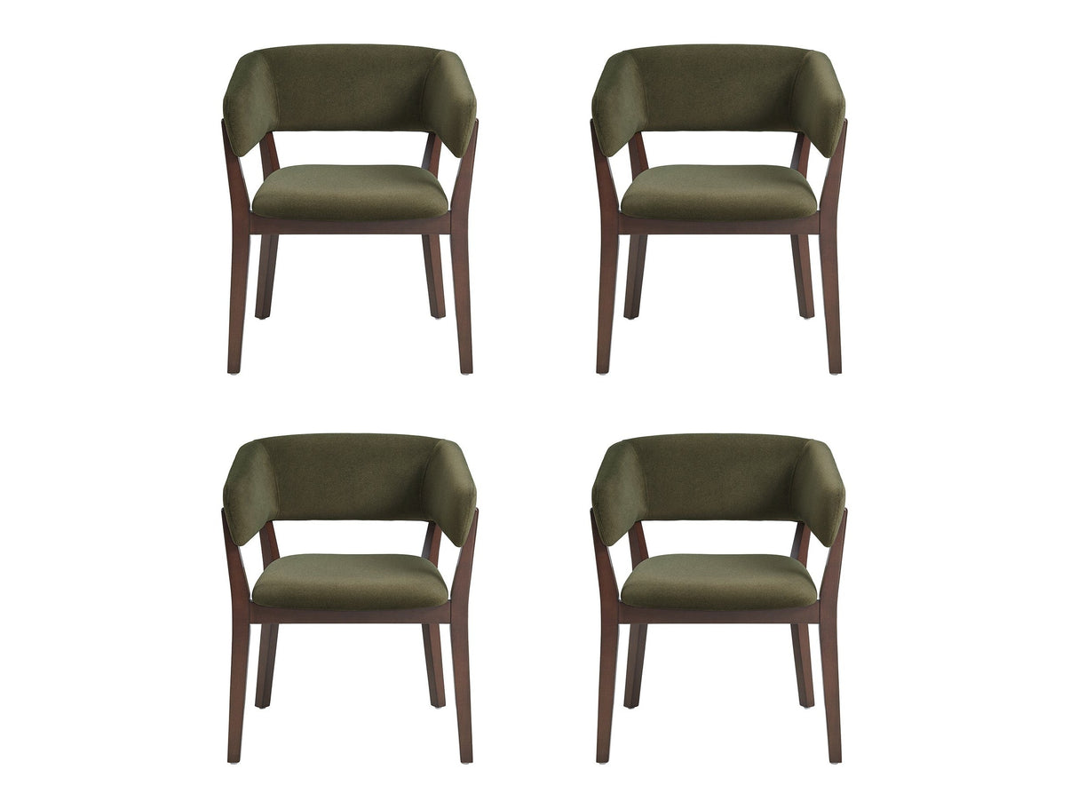 Blake Dining Armchair in Green (set of 4) by Manhattan Comfort at Eve Furniture