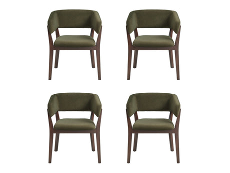 Blake Dining Armchair in Green (set of 4) by Manhattan Comfort at Eve Furniture
