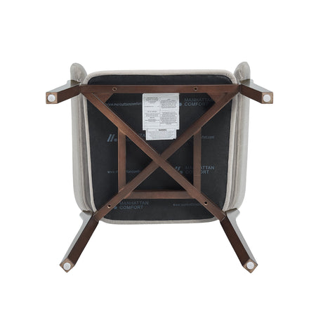 Blake Dining Armchair in Greige by Manhattan Comfort at Eve Furniture