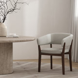 Blake Dining Armchair in Greige by Manhattan Comfort at Eve Furniture