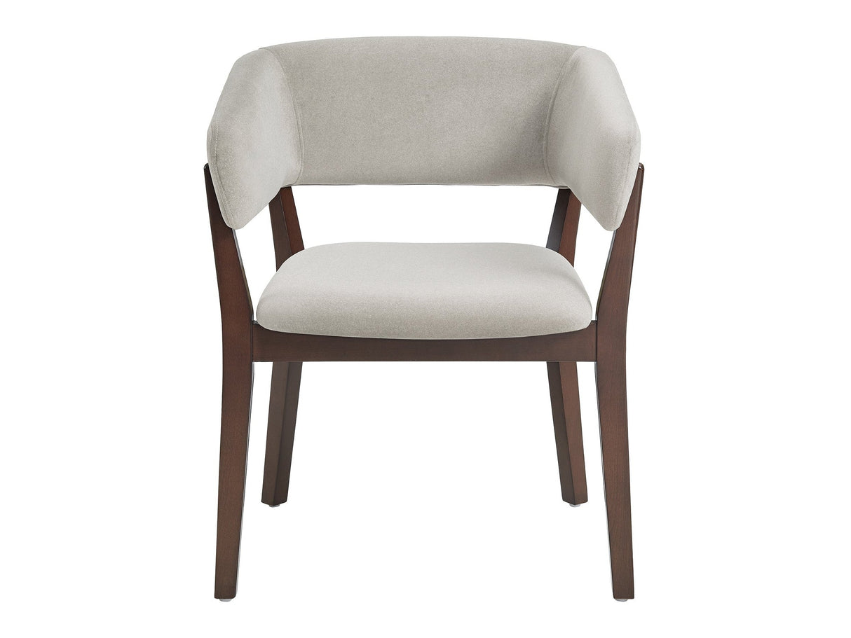 Blake Dining Armchair in Greige by Manhattan Comfort at Eve Furniture
